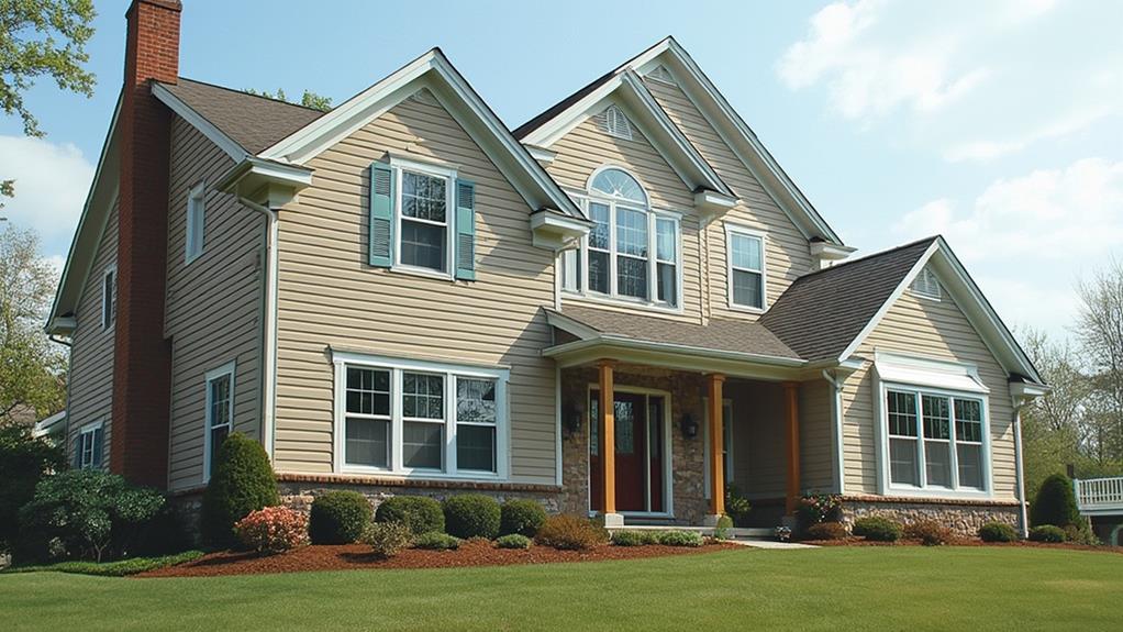 A well-maintained house with siding.